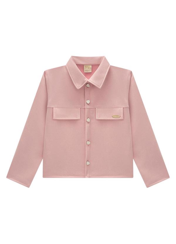 Milli e Nina - Jaqueta Infantil em Suede Rosa