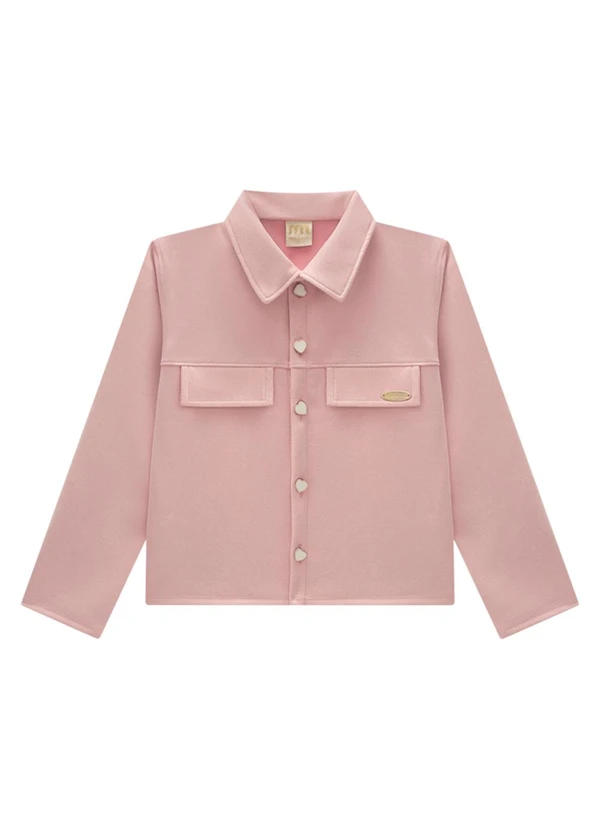 Milli e Nina - Jaqueta Infantil em Suede Rosa