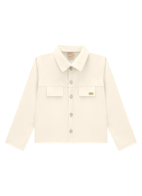 Milli e Nina - Jaqueta Infantil em Suede Bege 3