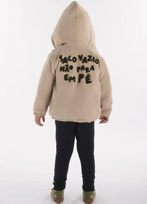 Três e Já - Jaqueta Infantil em Veludo Marrom 4