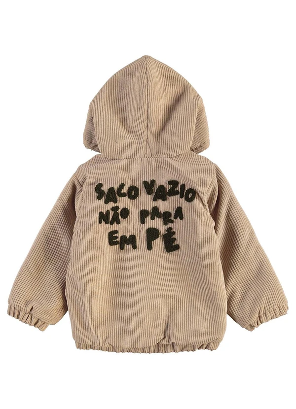 Três e Já - Jaqueta Infantil em Veludo Marrom 6