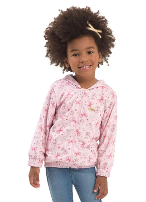Duduka - Jaqueta Infantil Felpada Rosa - DUDUKA