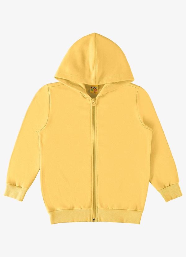 Rovi Kids - Jaqueta Infantil Feminina com Capuz Amarelo