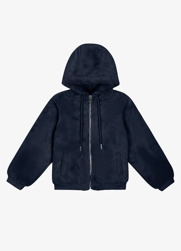 Trick Nick - Jaqueta Infantil Feminina com Capuz Azul