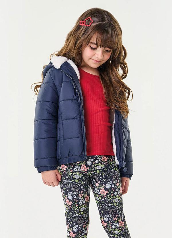 Trick Nick - Jaqueta Infantil Feminina com Capuz Azul