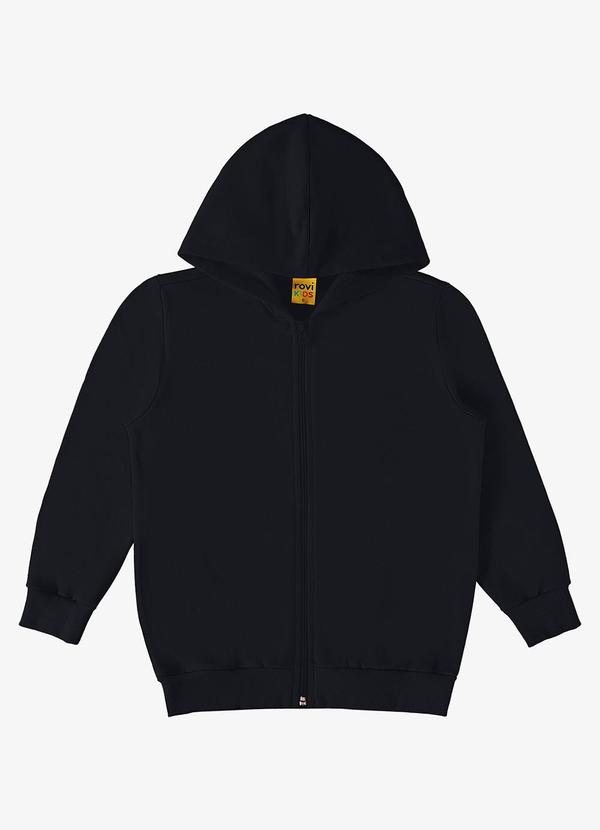 Rovi Kids - Jaqueta Infantil Feminina com Capuz Preto