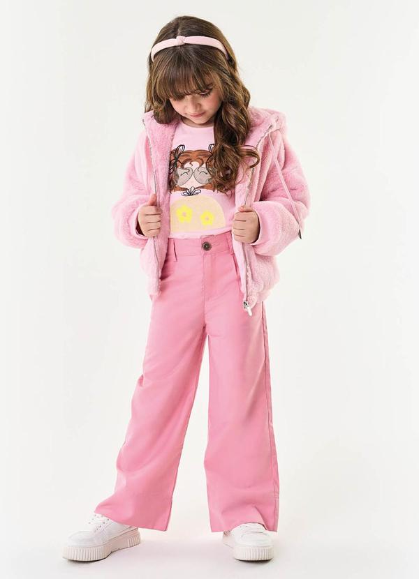 Trick Nick - Jaqueta Infantil Feminina com Capuz Rosa 3