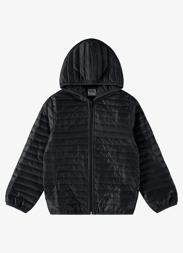 Rovi Kids - Jaqueta Infantil Feminina em Microfibra Preto