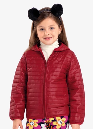 Rovi Kids - Jaqueta Infantil Feminina em Microfibra Vermelho - ROVI KIDS