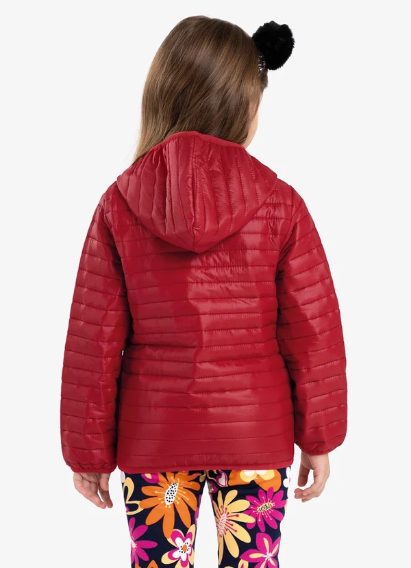 Rovi Kids - Jaqueta Infantil Feminina em Microfibra Vermelho 2
