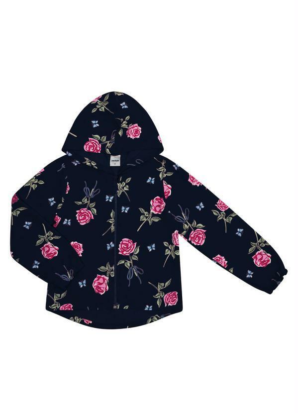 Rovi Kids - Jaqueta Infantil Menina Flores Azul