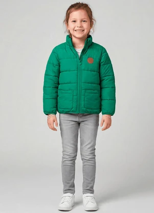 Trick Nick - Jaqueta Infantil Feminina Microfibra Verde - TRICK NICK
