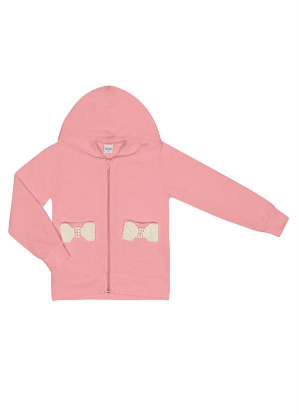Rovi Kids - Jaqueta Infantil Menina Pérolas Rosa