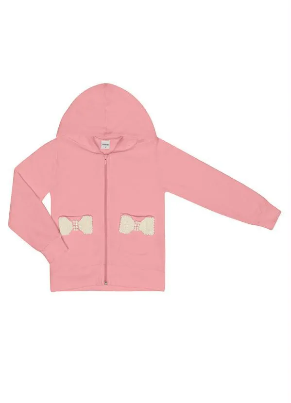 Rovi Kids - Jaqueta Infantil Menina Pérolas Rosa