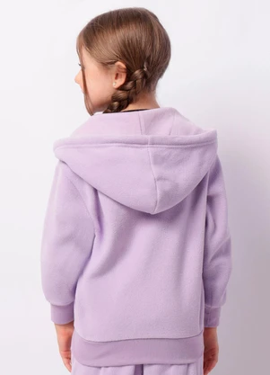 Torra - Jaqueta Infantil Fleece com Capuz Bolsos Lilás - TORRA