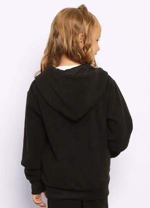 Torra - Jaqueta Infantil Fleece com Capuz Preta - TORRA