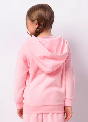 Torra - Jaqueta Infantil Fleece com Capuz Rosa - TORRA