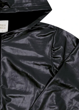 Pulla Bulla - Jaqueta Infantil Malha Foil e Meia Malha Preto - PULLA BULLA