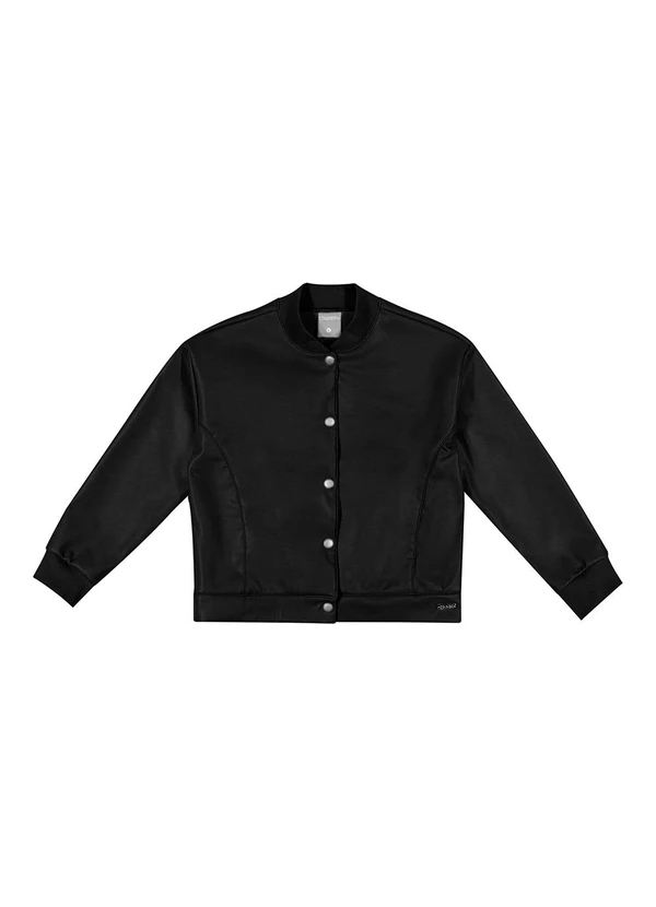 Colorittá - Jaqueta Infantil Menina Bomber Preto 3