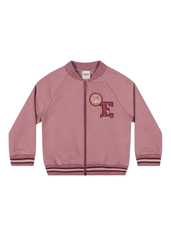 Elian - Jaqueta Infantil Menina College Ursinho Rosa 3