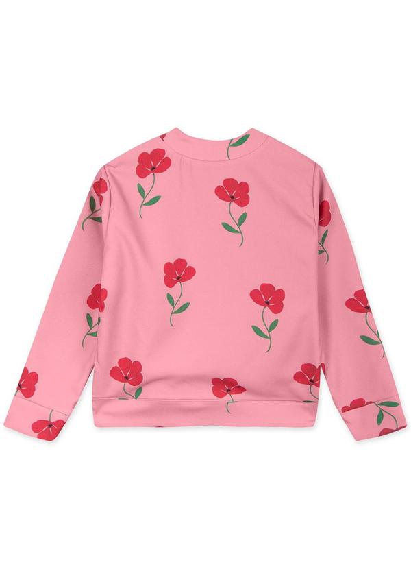 Lilica Ripilica - Jaqueta Infantil Menina com Estampa Floral Rosa 4