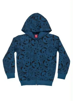 Bee Loop - Jaqueta Infantil Menina de Moletom Azul - BEE LOOP