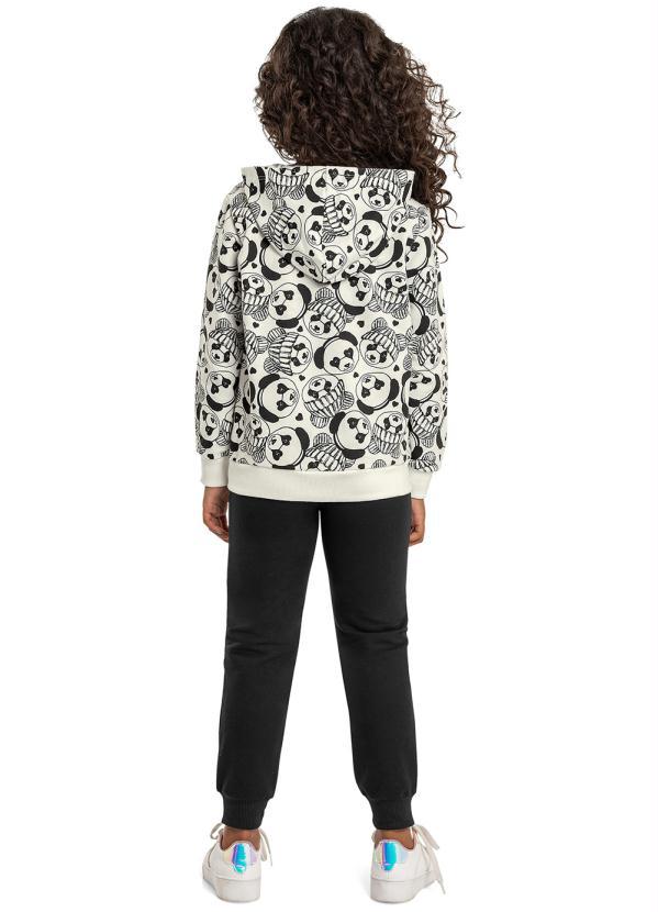 Bee Loop - Jaqueta Infantil Menina de Moletom Bege 4