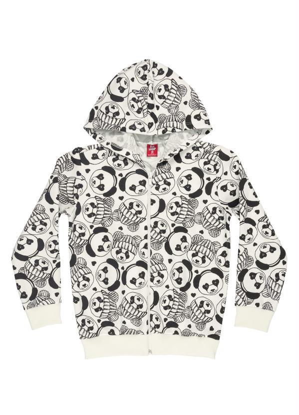 Bee Loop - Jaqueta Infantil Menina de Moletom Bege 5