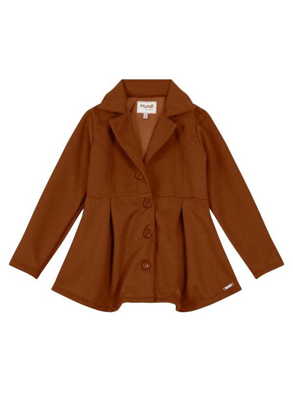 Brandili Mundi - Jaqueta Infantil Menina em Alfaiataria Marrom