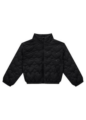 Kyly - Jaqueta Infantil Menina em Matelassê Preto - KYLY