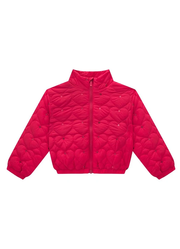 Kyly - Jaqueta Infantil Menina em Matelassê Rosa