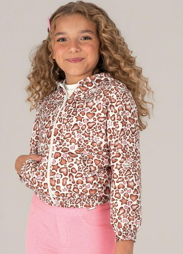 Brandili Mundi - Jaqueta Infantil Menina em Microfibra Bege