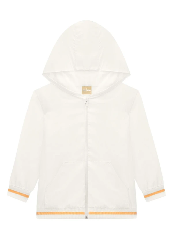 Milon - Jaqueta Infantil Menina em Microfibra Off White 3