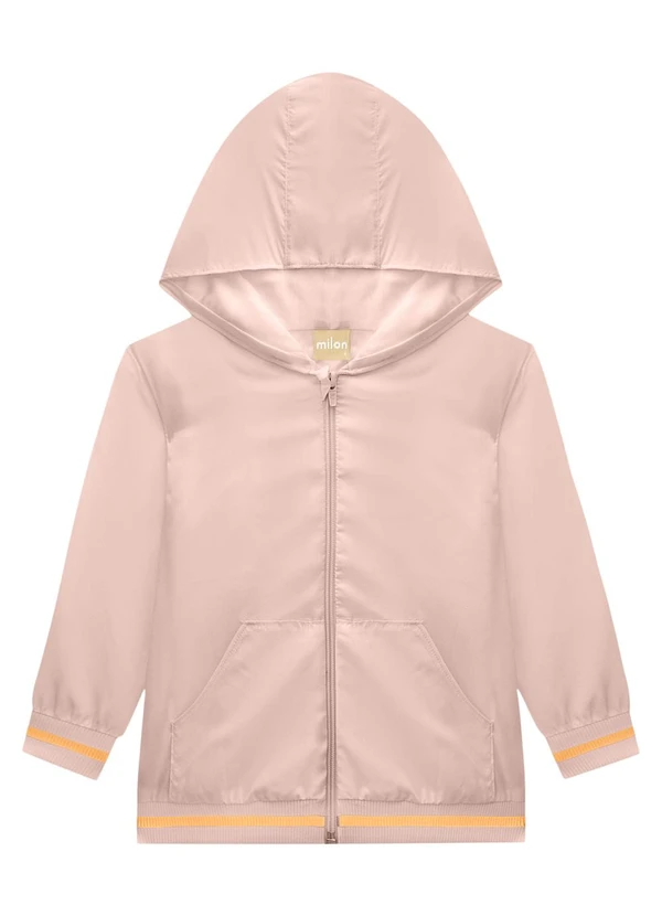 Milon - Jaqueta Infantil Menina em Microfibra Rosa