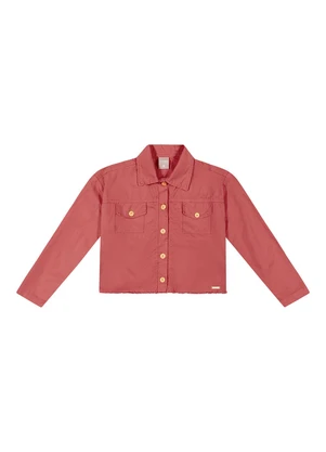 Colorittá - Jaqueta Infantil Menina em Sarja Rosa - COLORITTÁ