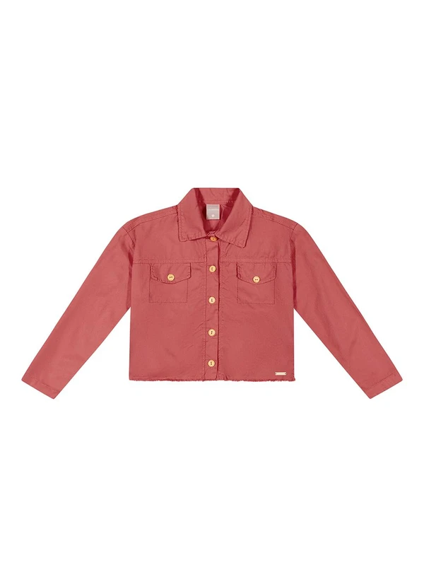 Colorittá - Jaqueta Infantil Menina em Sarja Rosa