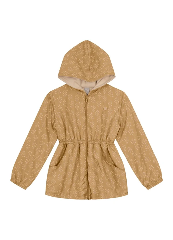 Brandili Mundi - Jaqueta Infantil Menina Floral Marrom