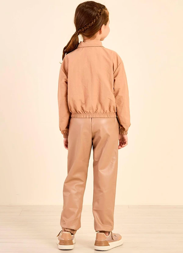 Colorittá - Jaqueta Infantil Menina Impermeável Marrom 4