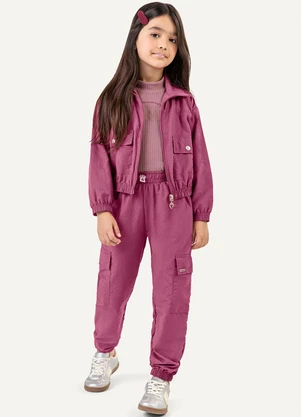 Colorittá - Jaqueta Infantil Menina Impermeável Rosa - COLORITTÁ