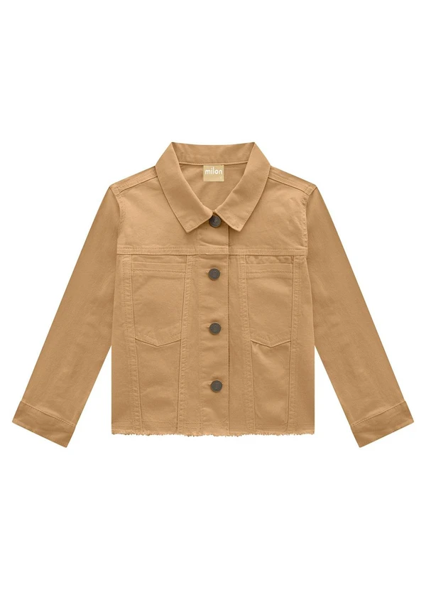 Milon - Jaqueta Infantil Menina Jeans Marrom 3