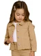 Milon - Jaqueta Infantil Menina Jeans Laranja - variação: Marrom