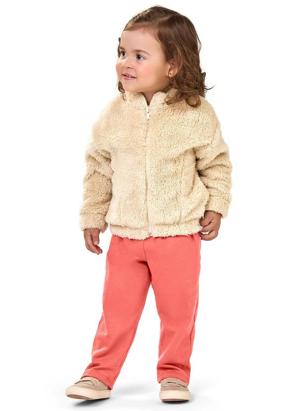 Elian - Jaqueta Infantil Menina Peluciada Bege 2