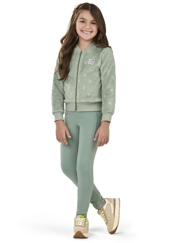 Elian - Jaqueta Infantil Menina Peluciada Verde 2