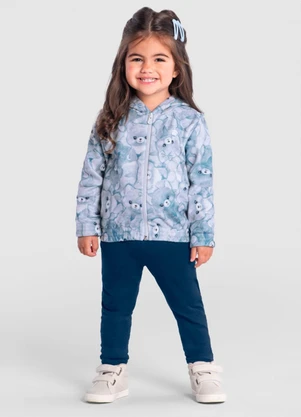 Brandili - Jaqueta Infantil Menina Ursinhos Azul - BRANDILI