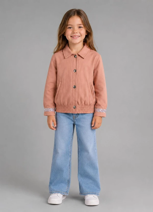 Trick Nick - Jaqueta Infantil Suede Sarjado Marrom