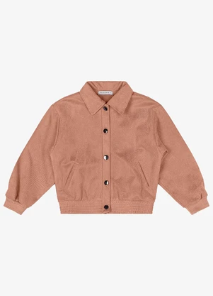 Trick Nick - Jaqueta Infantil Suede Sarjado Marrom - TRICK NICK