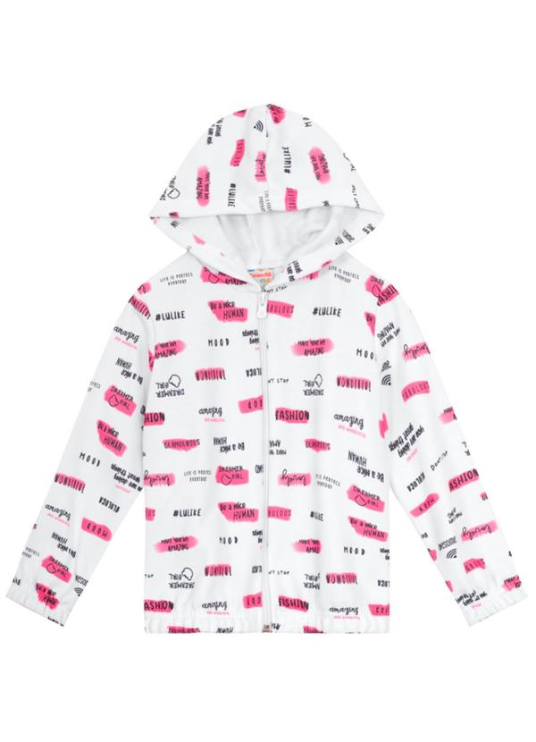 Brandili - Jaqueta Infantil Unissex em Moletom Branco 1