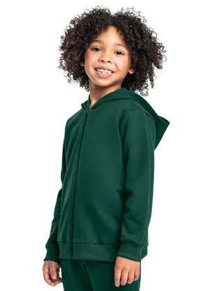 Bee Loop - Jaqueta Infantil Unissex em Moletom Verde - BEE LOOP