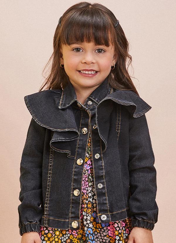 Momi - Jaqueta Jeans Black Preto