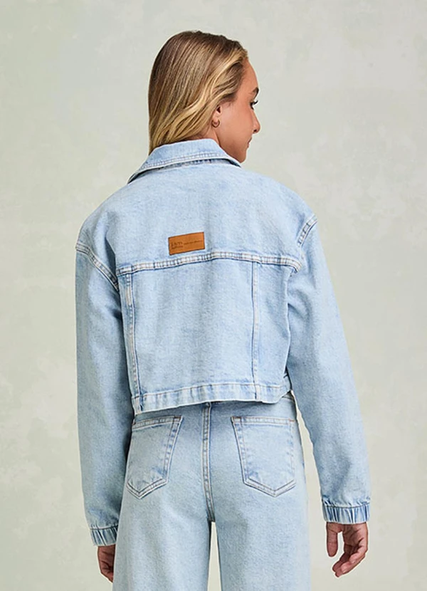 I Am - Jaqueta Jeans com Bolsos Azul 2